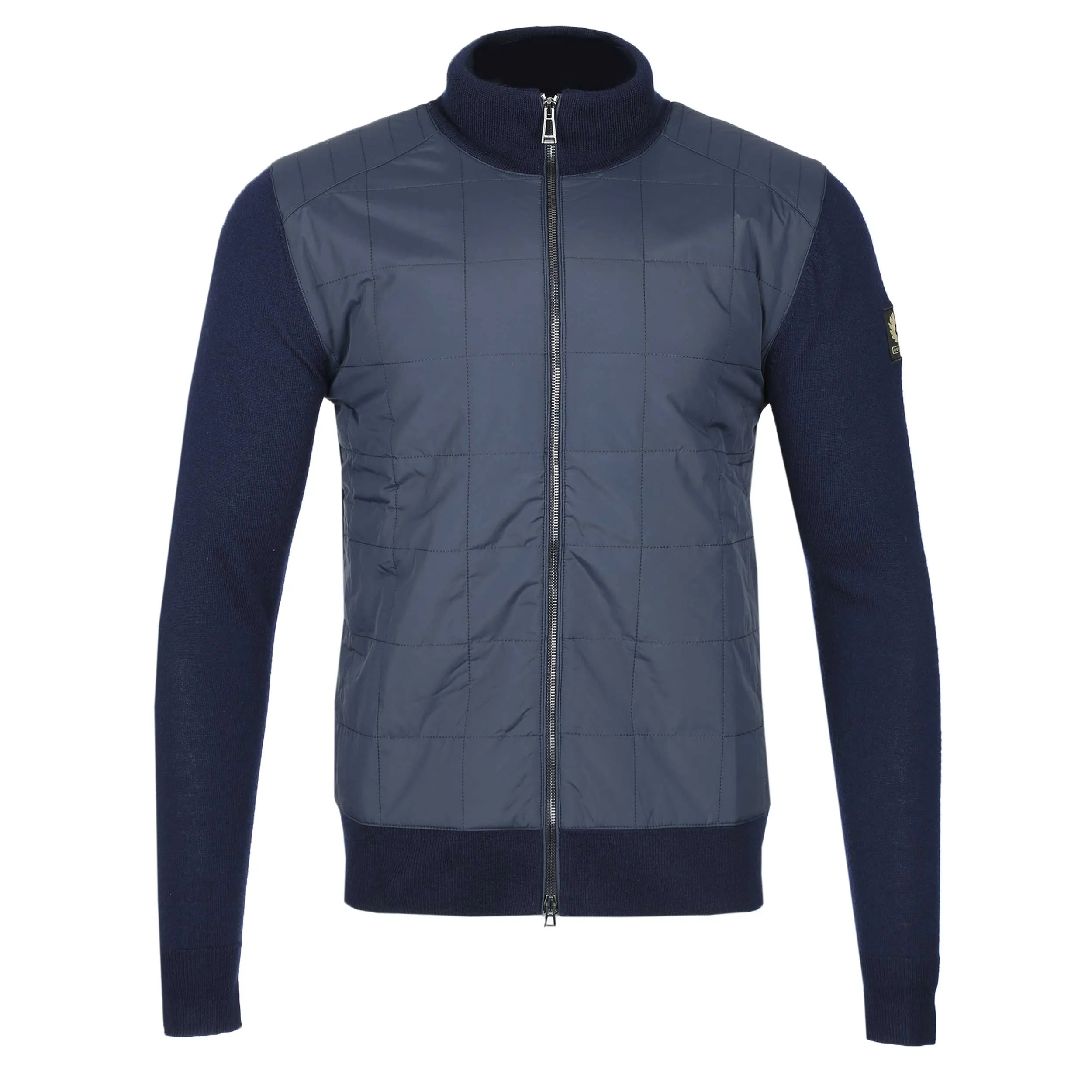 Belstaff Kelbrook Zip Cardigan Knitwear in Washed Navy