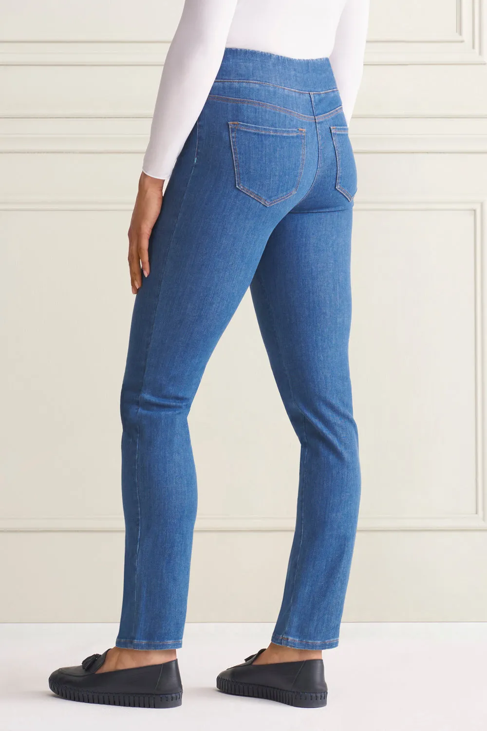 Bengajean® Full Length Straight Leg - Indigo Mid Wash