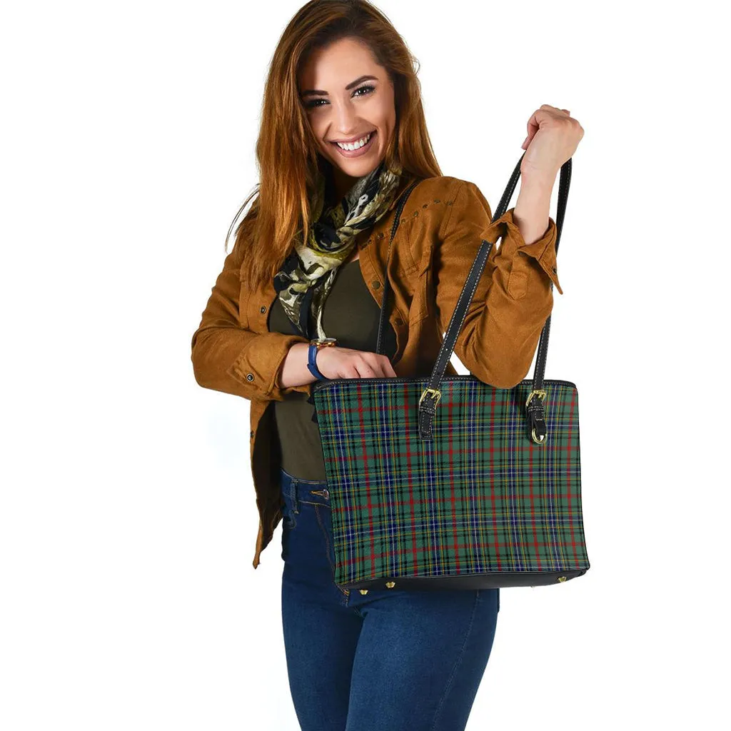 Bisset Tartan Leather Tote Bag