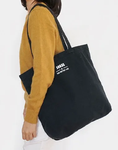 Black Canvas Tote Bag Canvas Handbag Womens Canvas Tote Shoulder Bag for Men