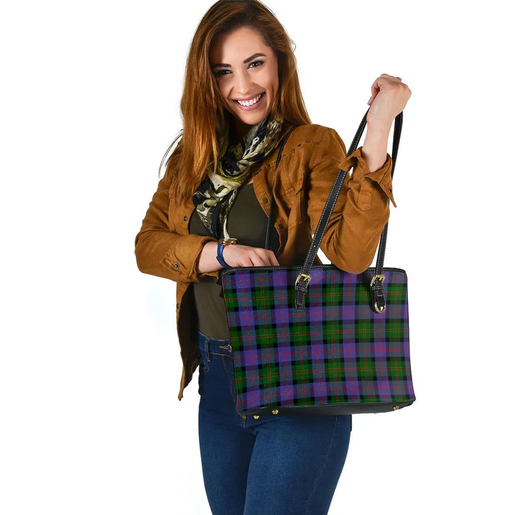 Blair Modern Tartan Leather Tote Bag