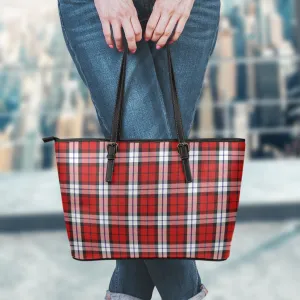 Brodie Dress Tartan Leather Tote Bag