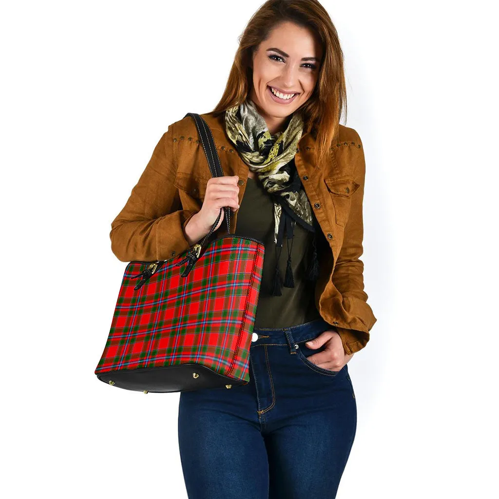 Butter Tartan Leather Tote Bag