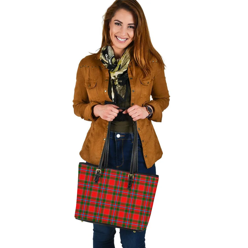 Butter Tartan Leather Tote Bag