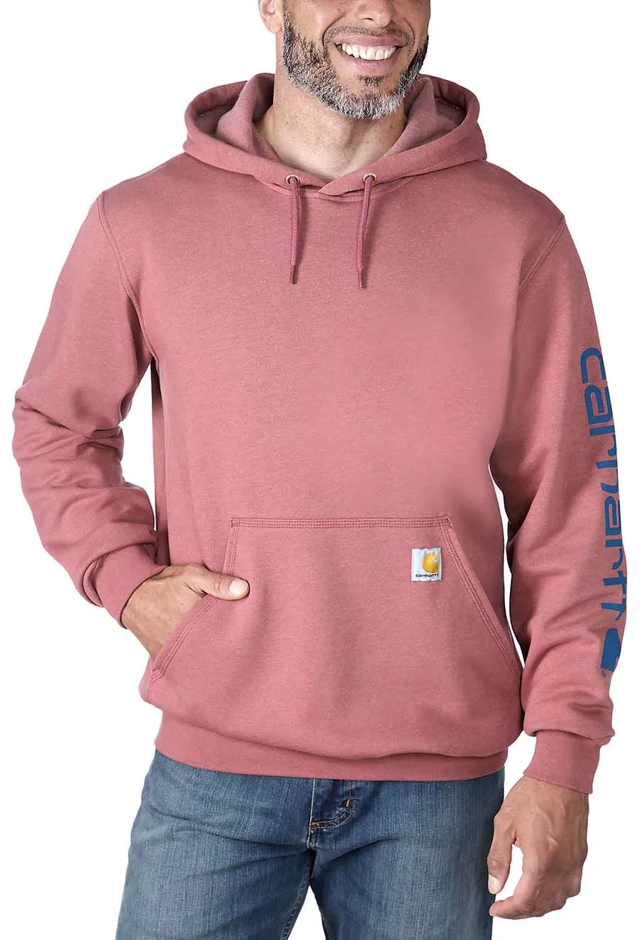 Carhartt&#x20;Hoodie&#x20;Logo&#x20;Sleeve&#x20;Loose&#x20;Fit&#x20;K288&#x20;-&#x20;Apple&#x20;Butter&#x20;Heather