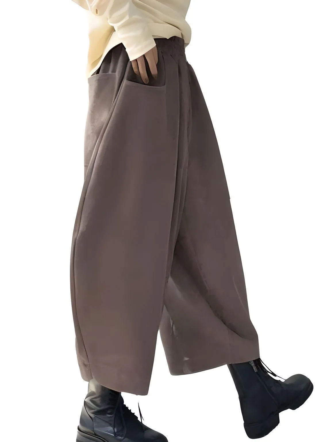 Casual Women's Harem Pants High Waisted Trousers Retro Loose Bloomers Women's Oversize Pants Baggy