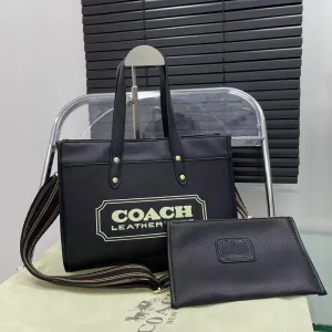 COACH 2-Piece Women Tote Bag Set - Elegant & Functional (Black)