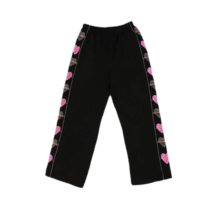 Core Graffiti All-matching Wide Leg Straight-leg Pants