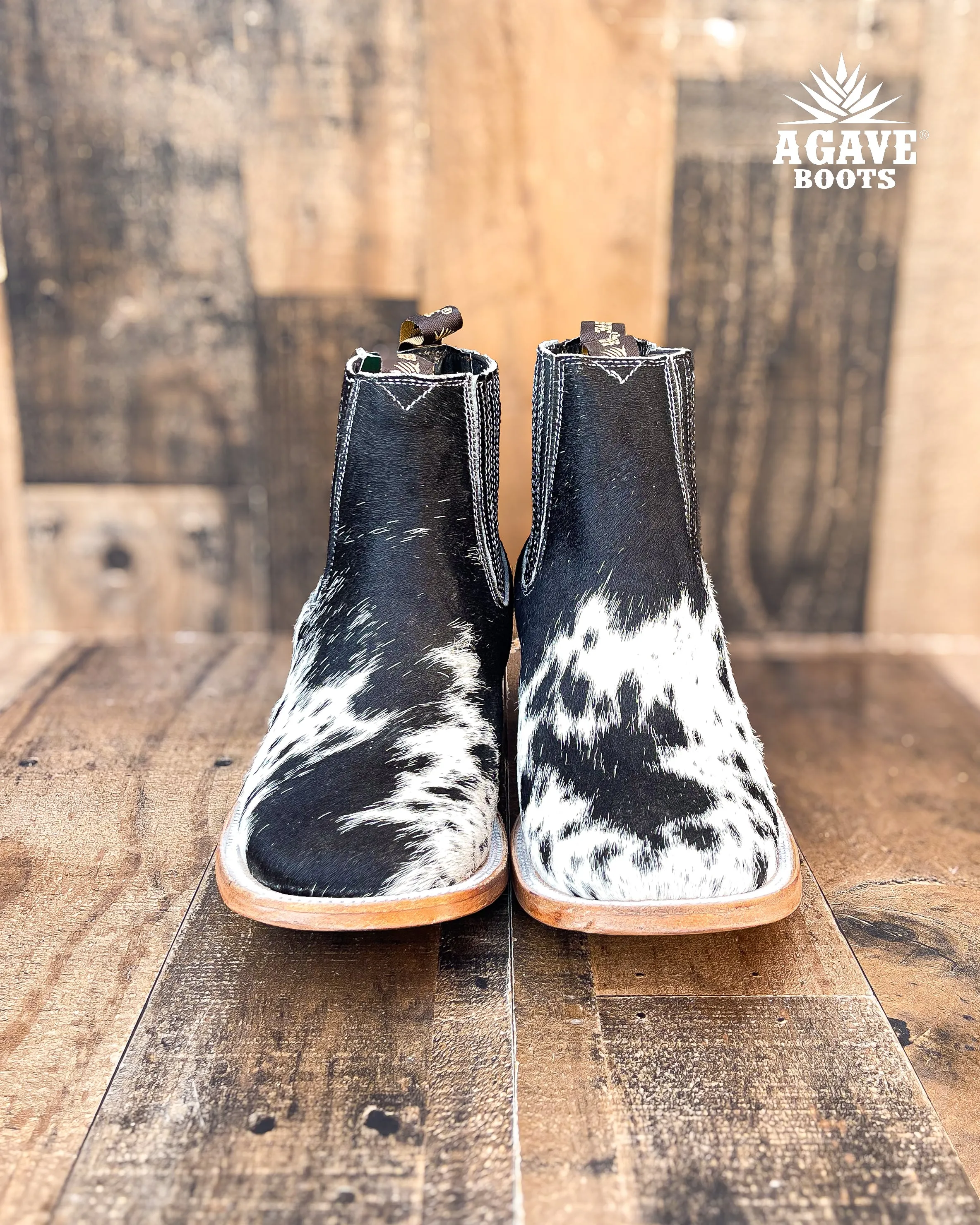 COWHIDE ANKLE BOOTS / BOTINES | MEN SQUARE TOE WESTERN BOTIN