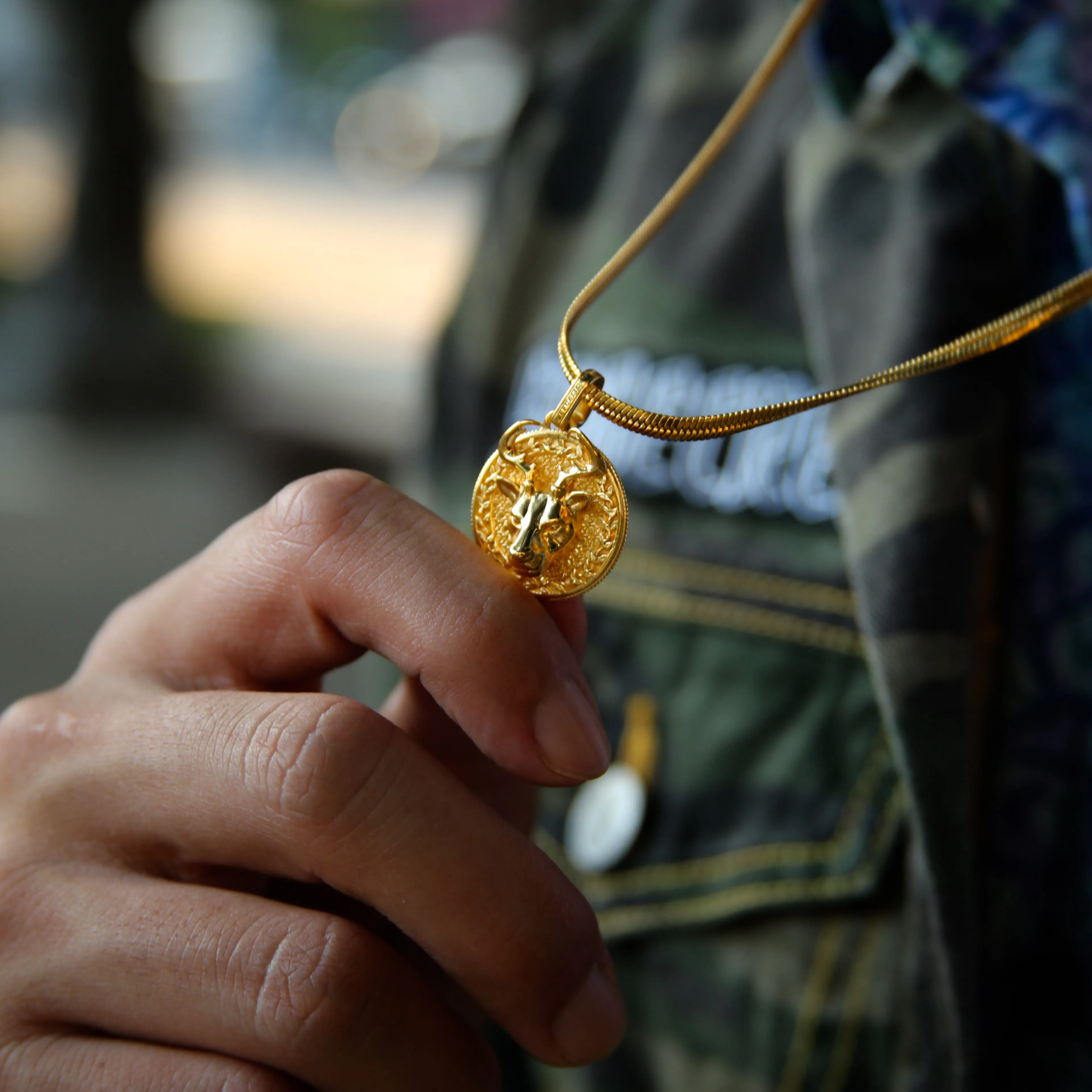 Deer Gold Pendant Necklace