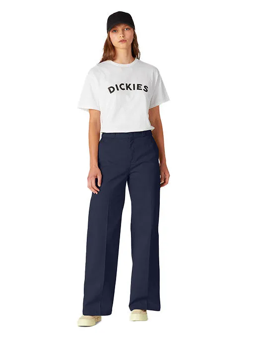 Dickies Women's Wide Leg Twill Pant Ink Navy