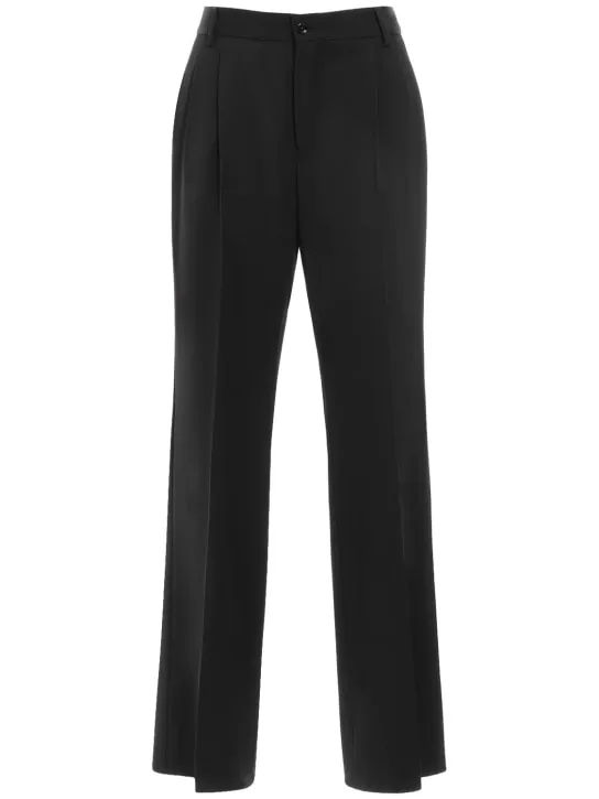 Dolce&amp;Gabbana   Stretch wool high waist flared pants 