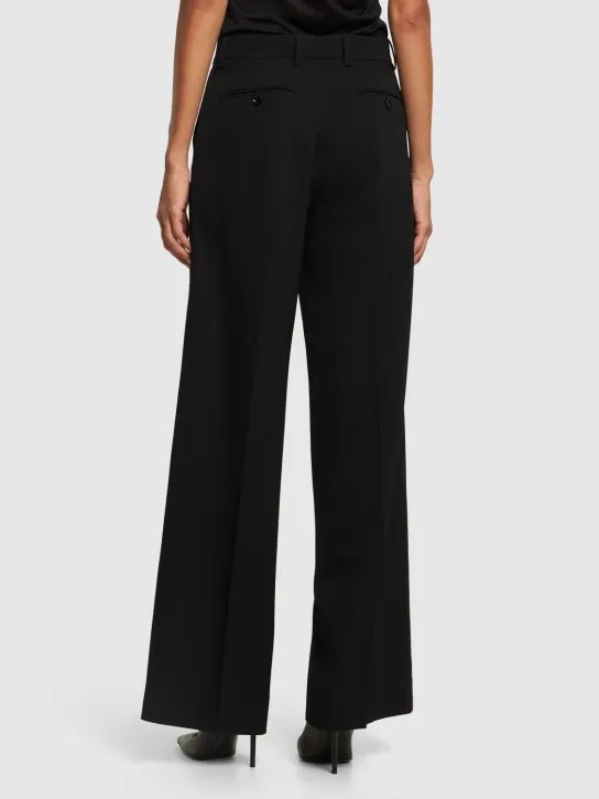 Dolce&amp;Gabbana   Stretch wool high waist flared pants 