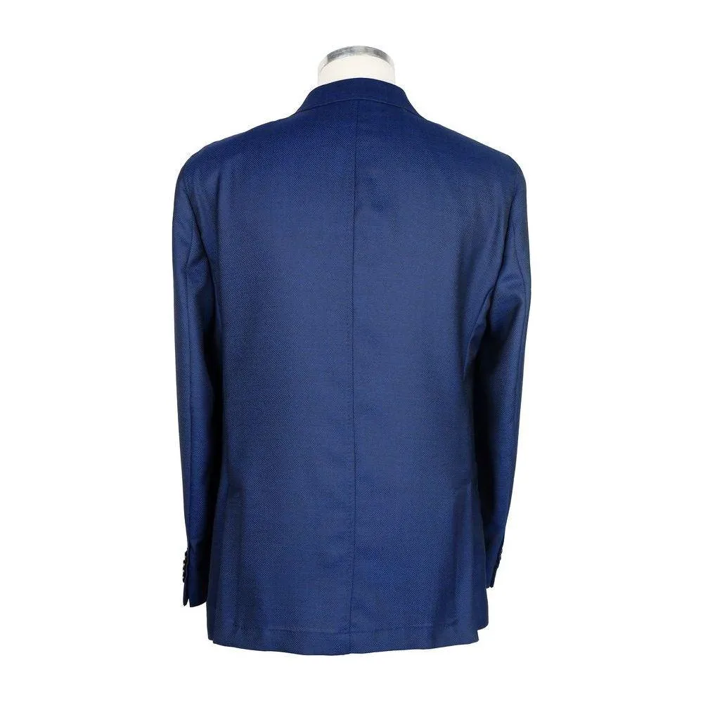 Emilio Romanelli Blue Wool Men's Blazer