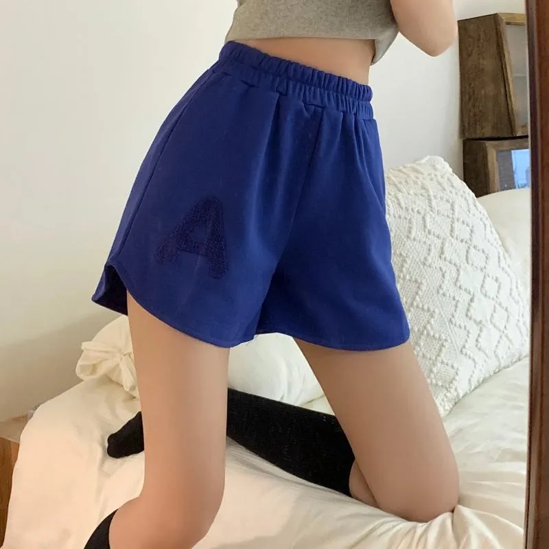 Faux Cotton Versatile Contrasting Colors Loose Fit Shorts