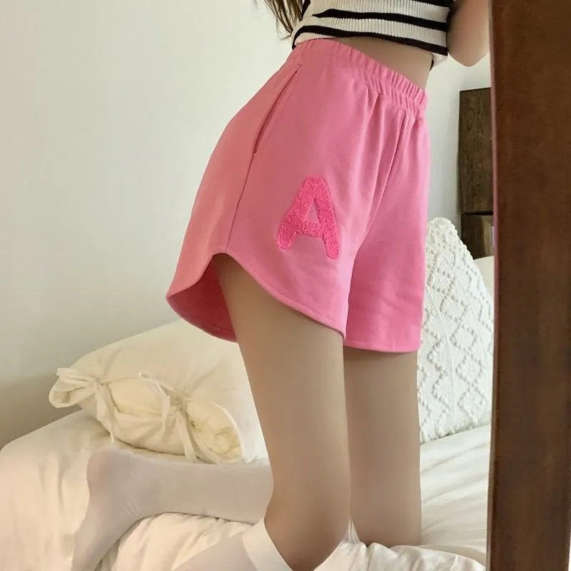 Faux Cotton Versatile Contrasting Colors Loose Fit Shorts