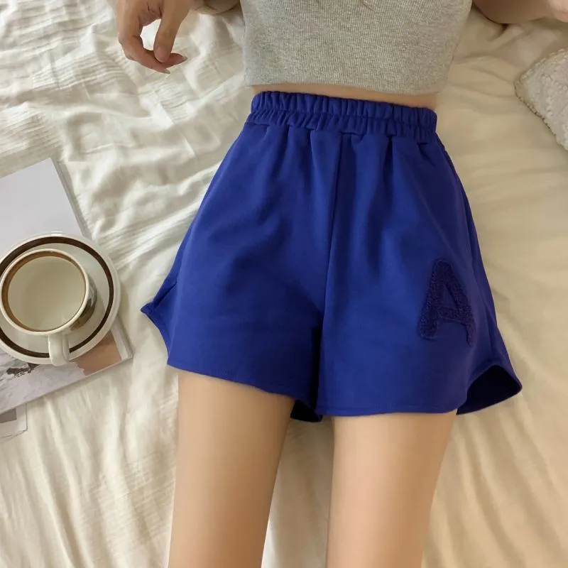 Faux Cotton Versatile Contrasting Colors Loose Fit Shorts