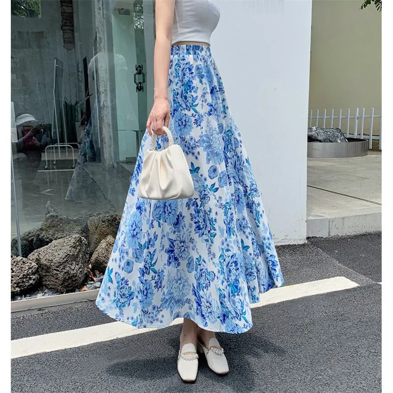 Floral Print Versatile Simplicity Mesh Skirt