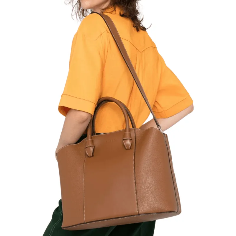 Furla Miastella Small Tote Bag - Cognac