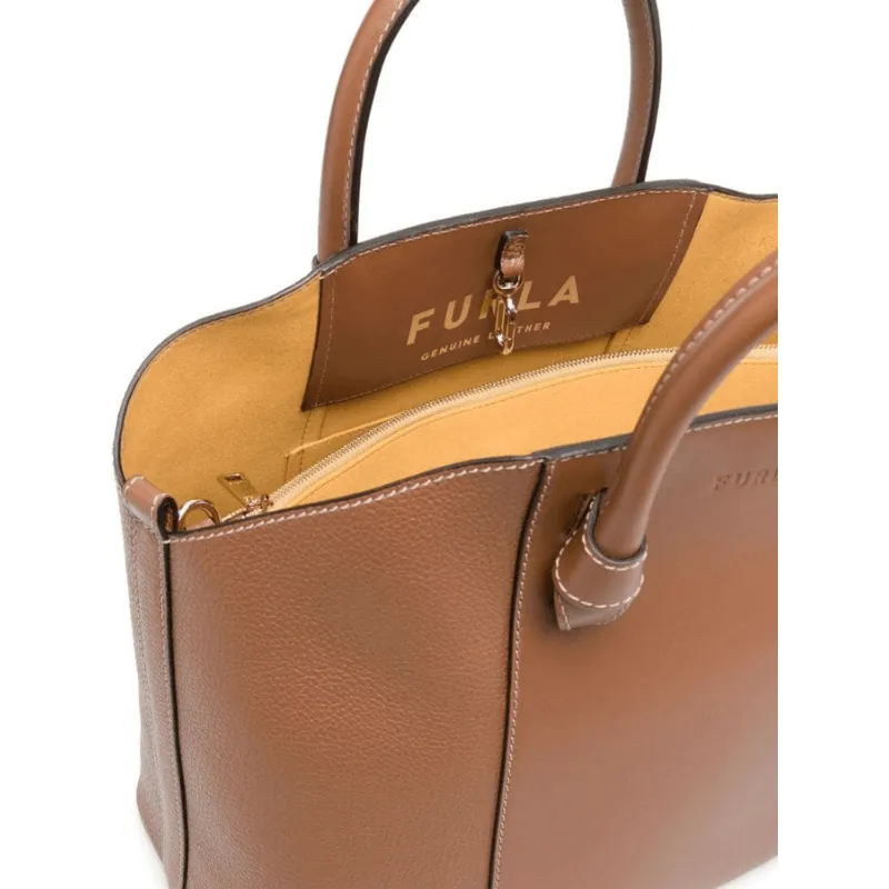 Furla Miastella Small Tote Bag - Cognac