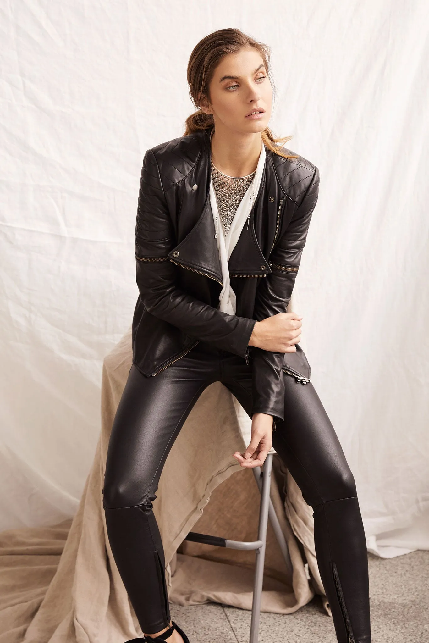 Greenwich Street Motor Jacket Black Leather