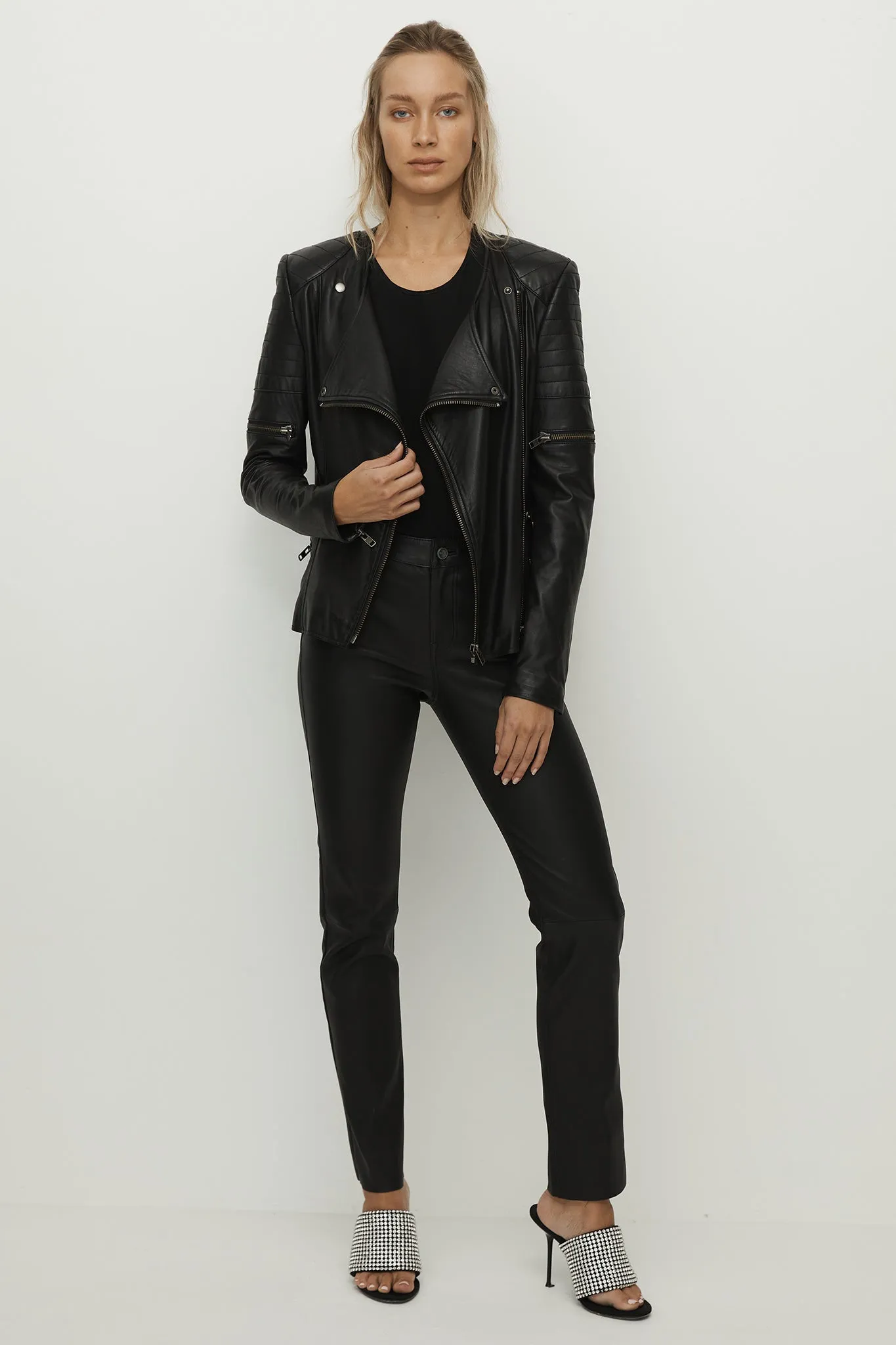 Greenwich Street Motor Jacket Black Leather