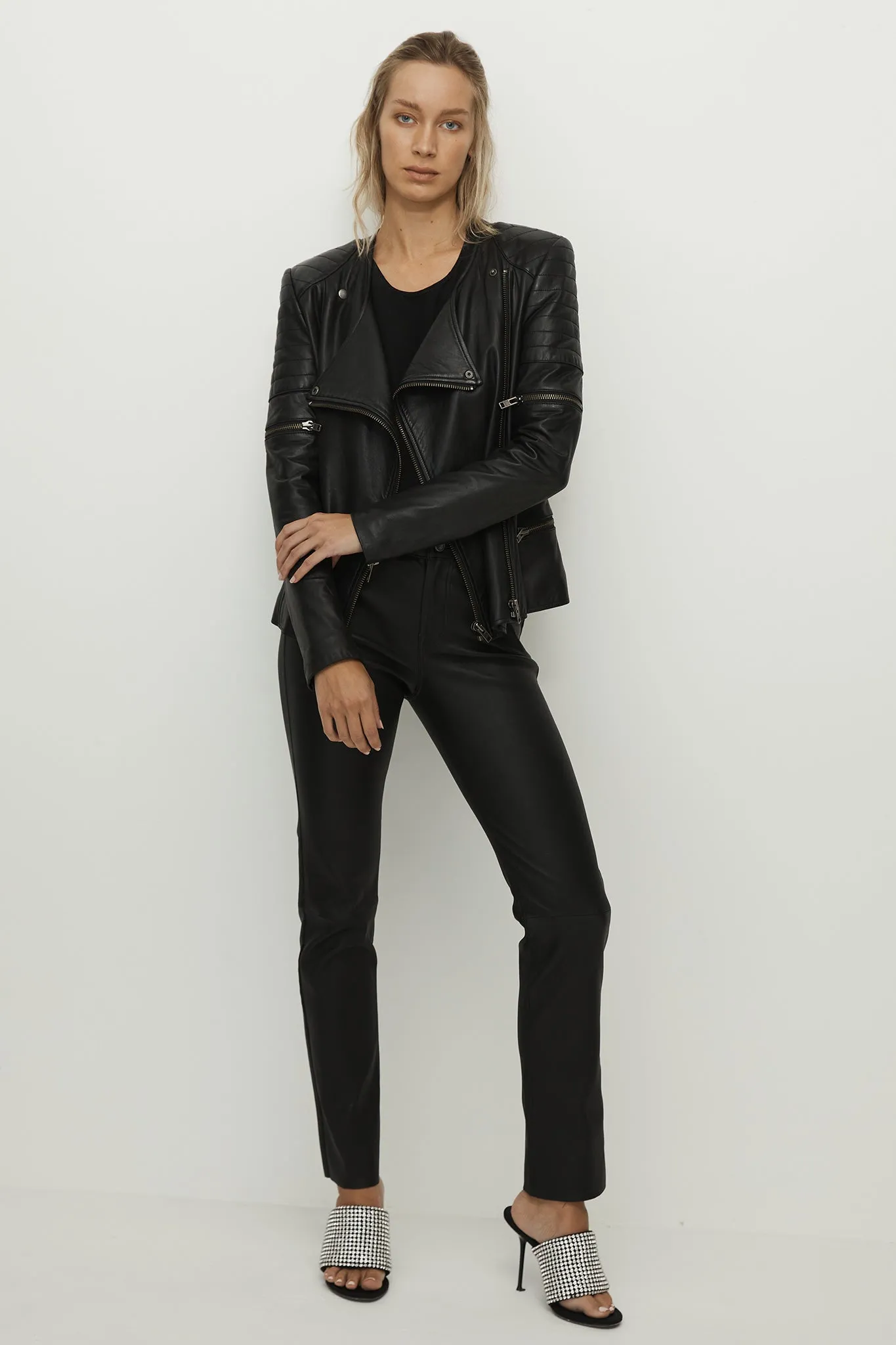 Greenwich Street Motor Jacket Black Leather