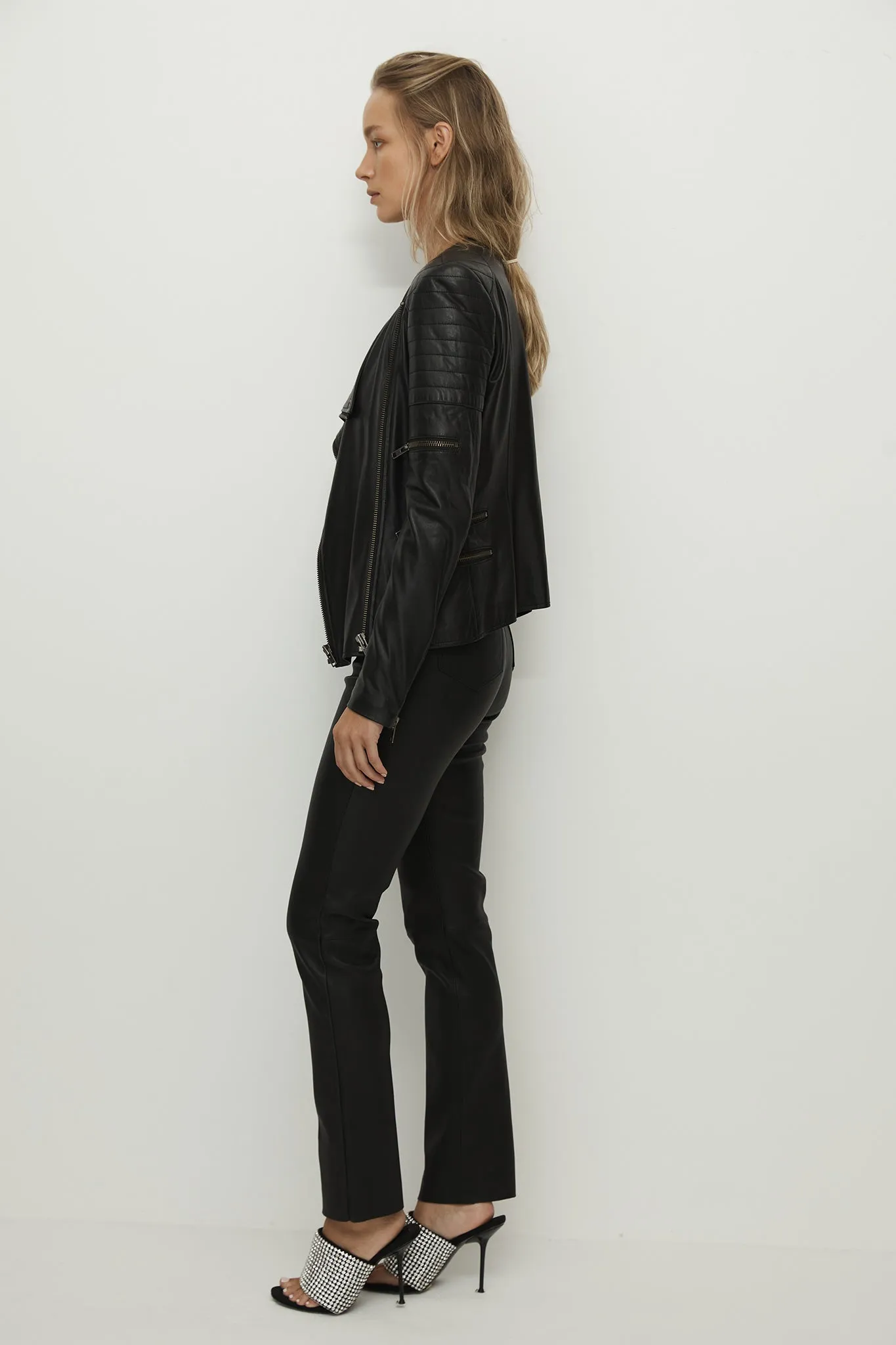 Greenwich Street Motor Jacket Black Leather