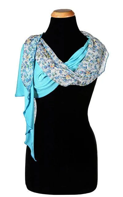 Handkerchief Scarf - Victory Garden with Ocean of Emptiness Jersey Knit