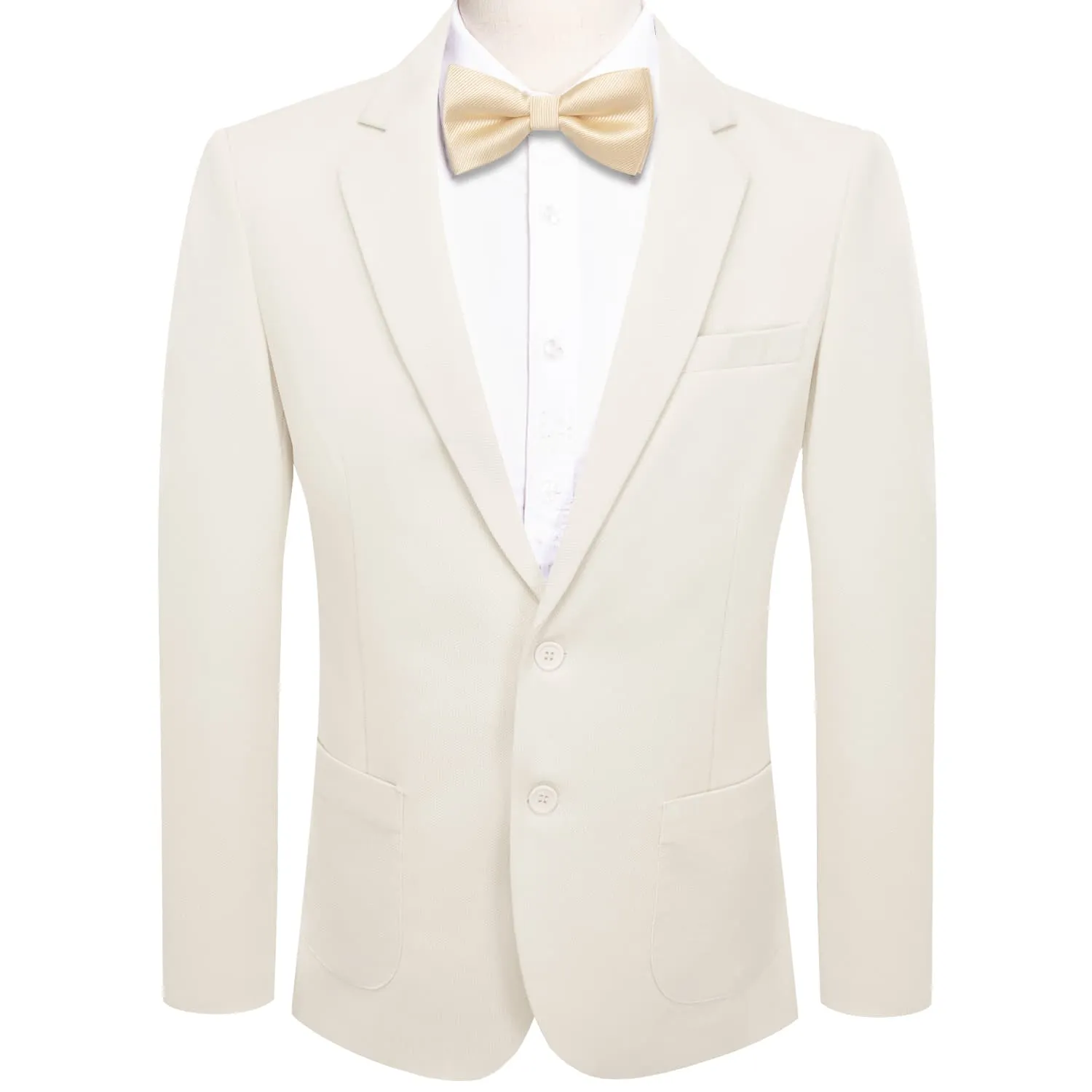 Hi-Tie Business Daily Blazer White Men's Suit Jacket Slim Fit Coat