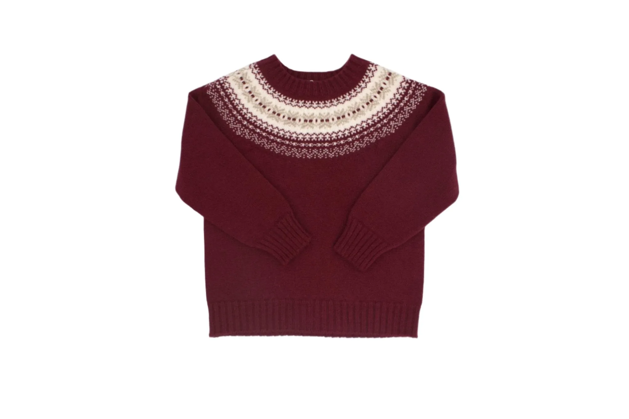 Jacquard Jumper - Bordeaux