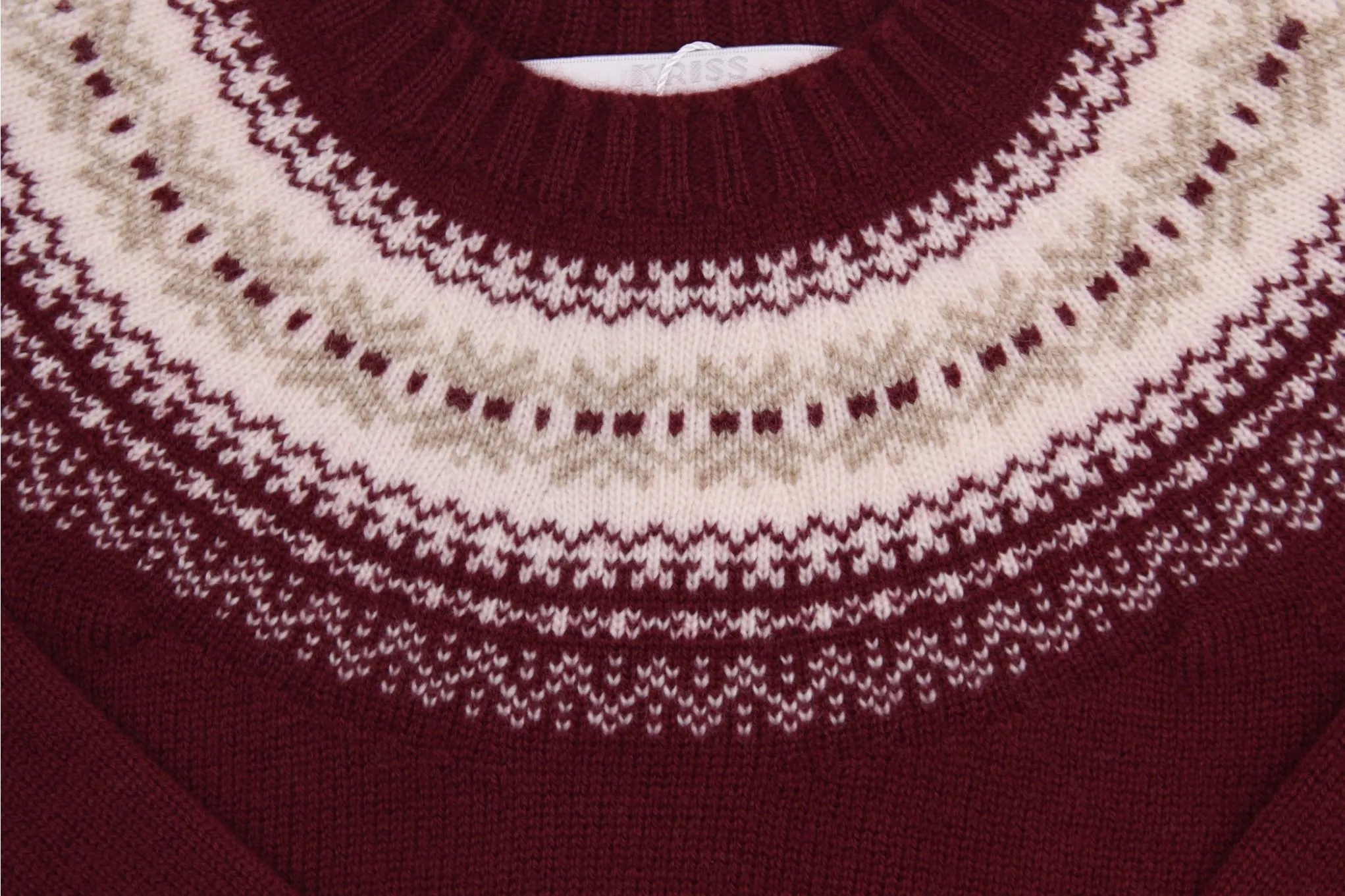 Jacquard Jumper - Bordeaux