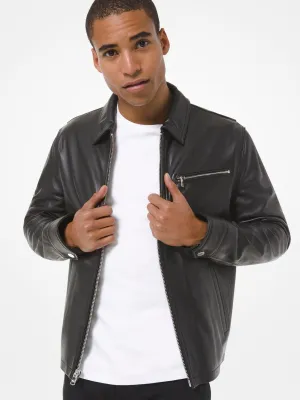 Men Coach Leather Jacket