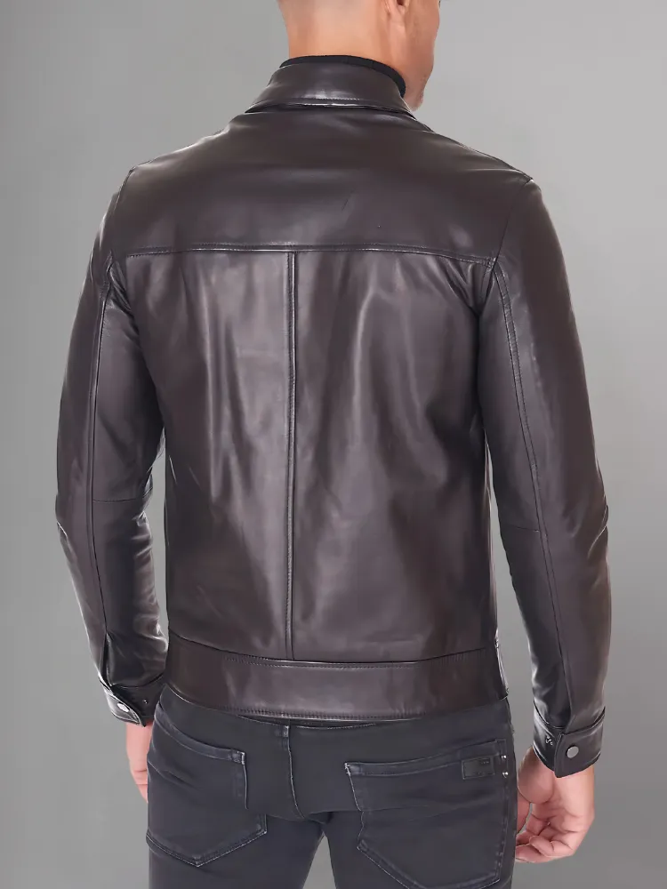 Men Winter Fashion Casual Leather Jacket