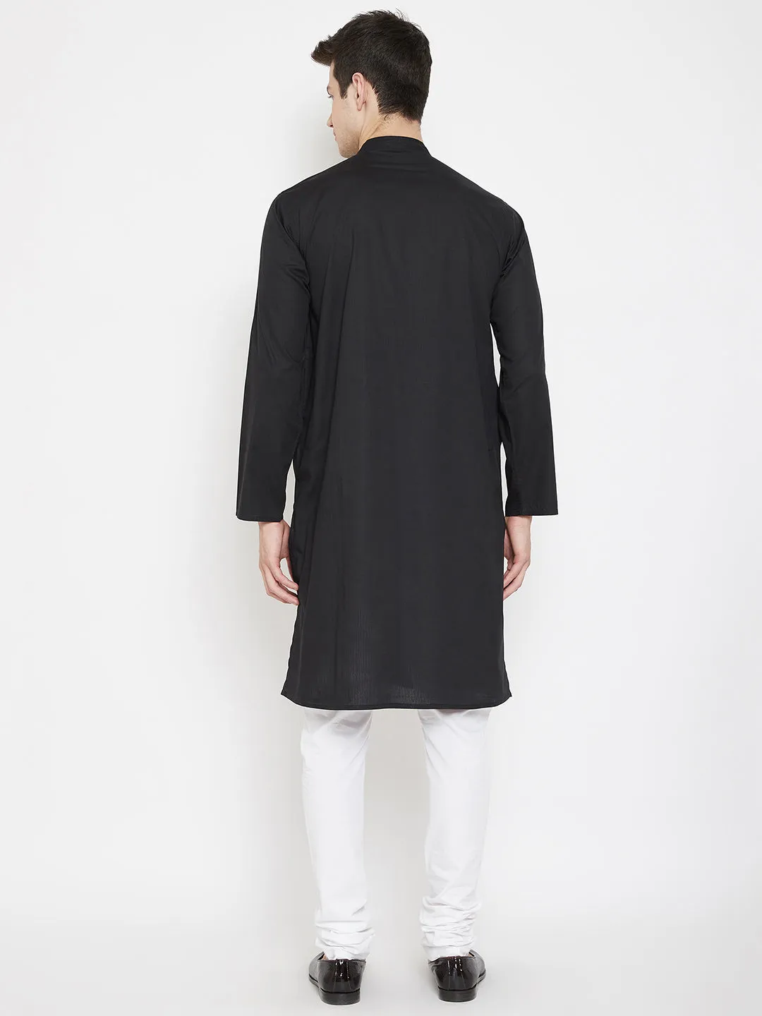 Men's Woven Design Straight Kurta - Even Apparels