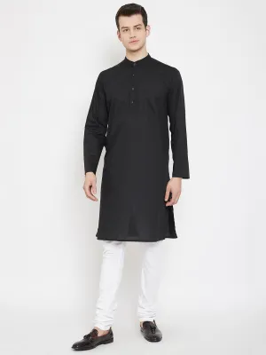 Men's Woven Design Straight Kurta - Even Apparels