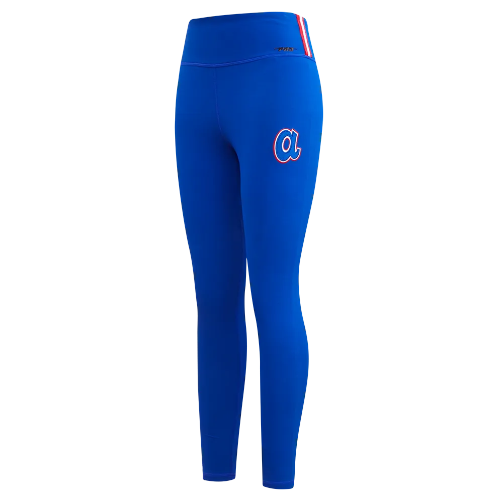 MLB ATLANTA BRAVES RETRO CLASSIC WOMEN'S JERSEY LEGGING (ROYAL BLUE)