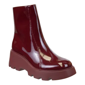 NAKED FEET - XENUS in DEEP RED Platform Ankle Boots