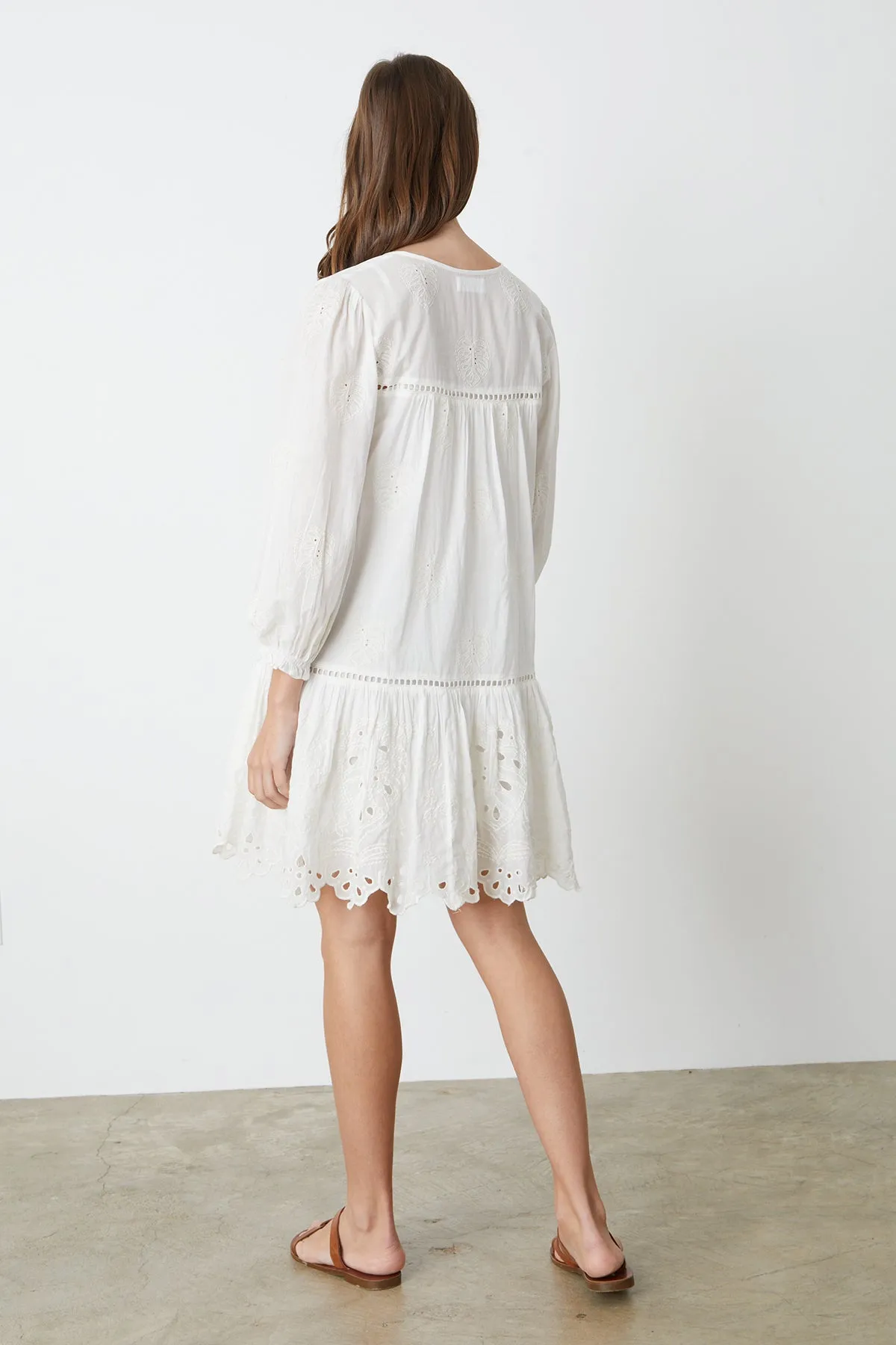 RENEE EMBROIDERED COTTON DRESS