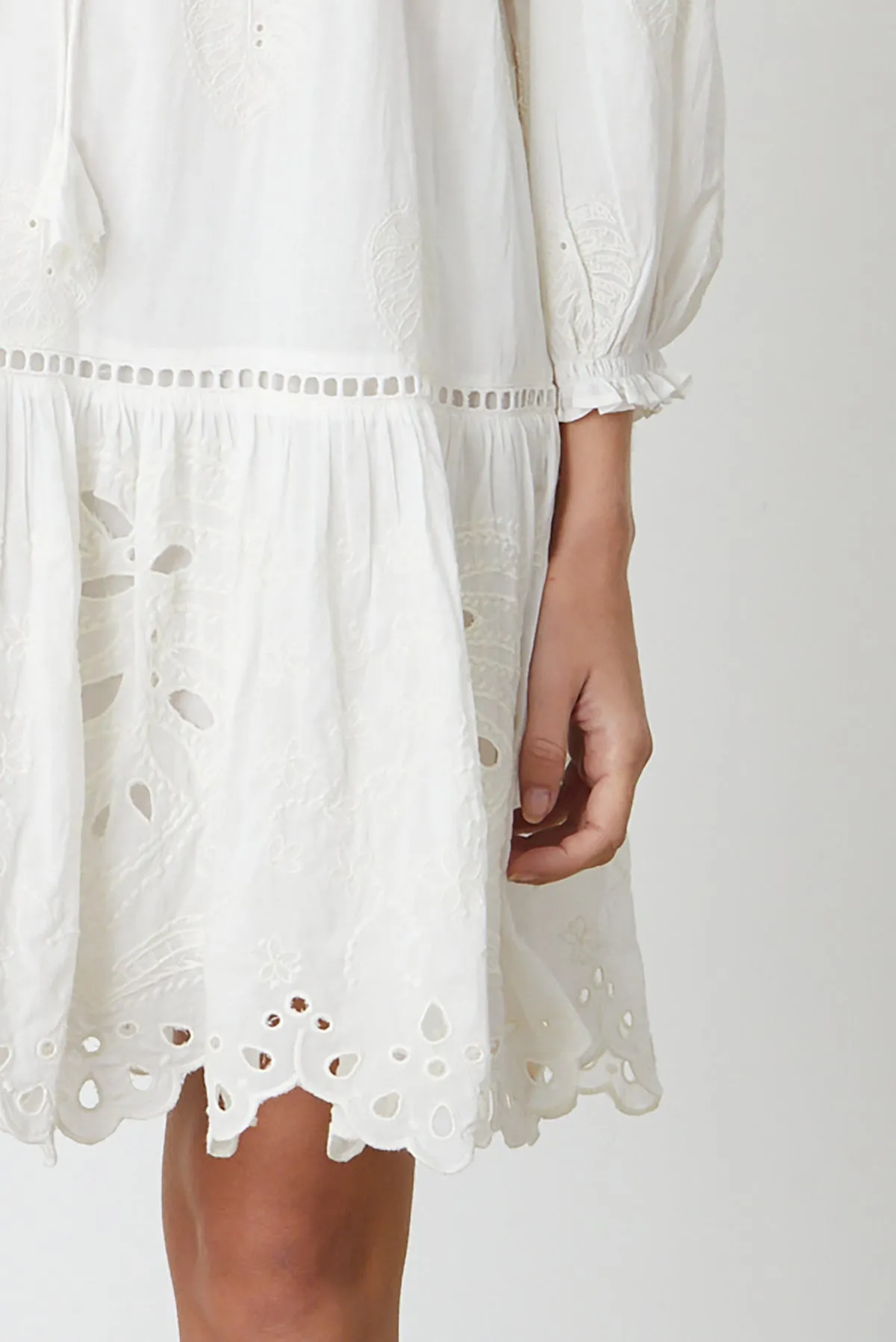 RENEE EMBROIDERED COTTON DRESS