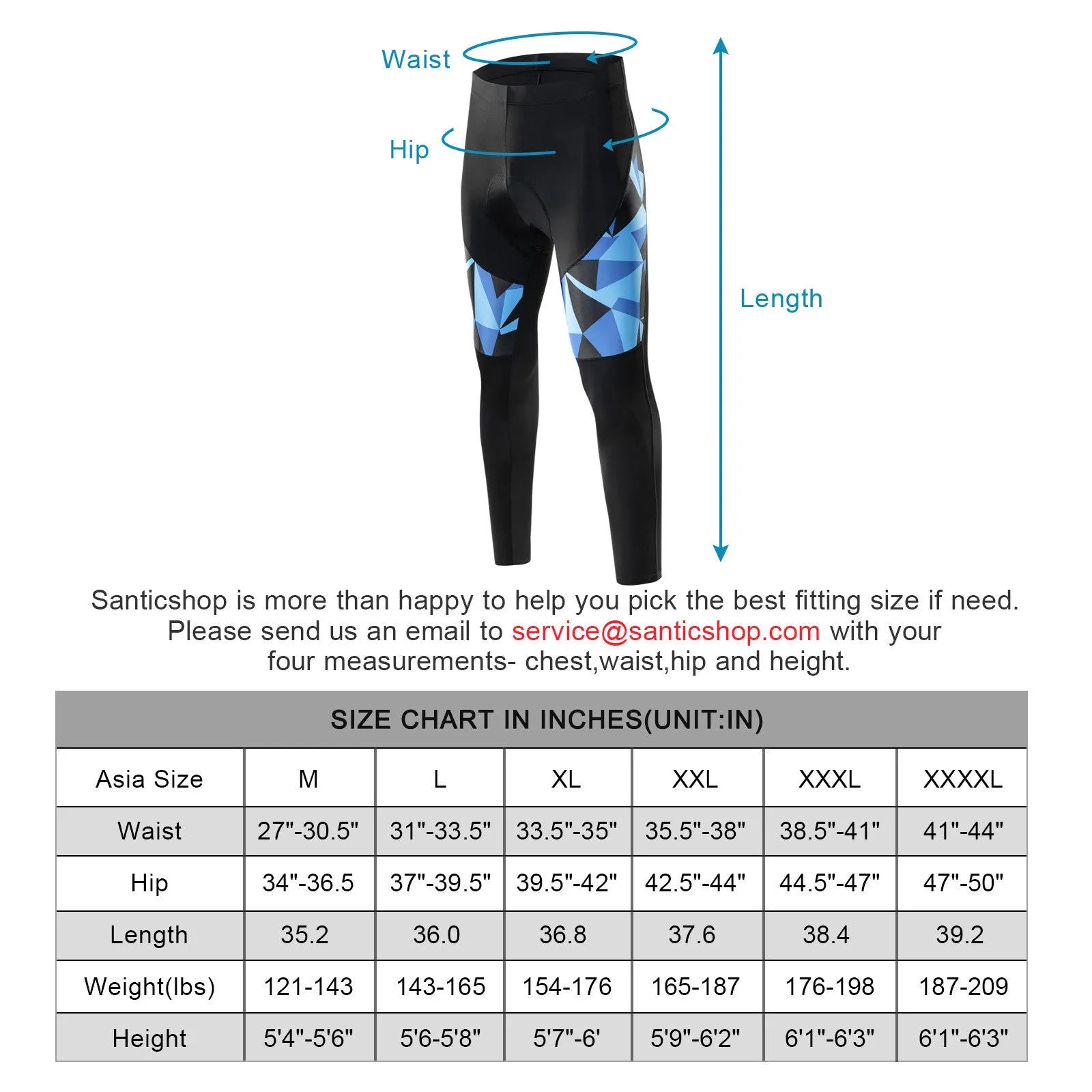 Santic Dreamland Blue Men Cycling Pants