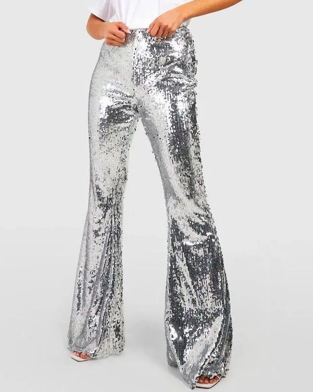 Sequin Flare Pants