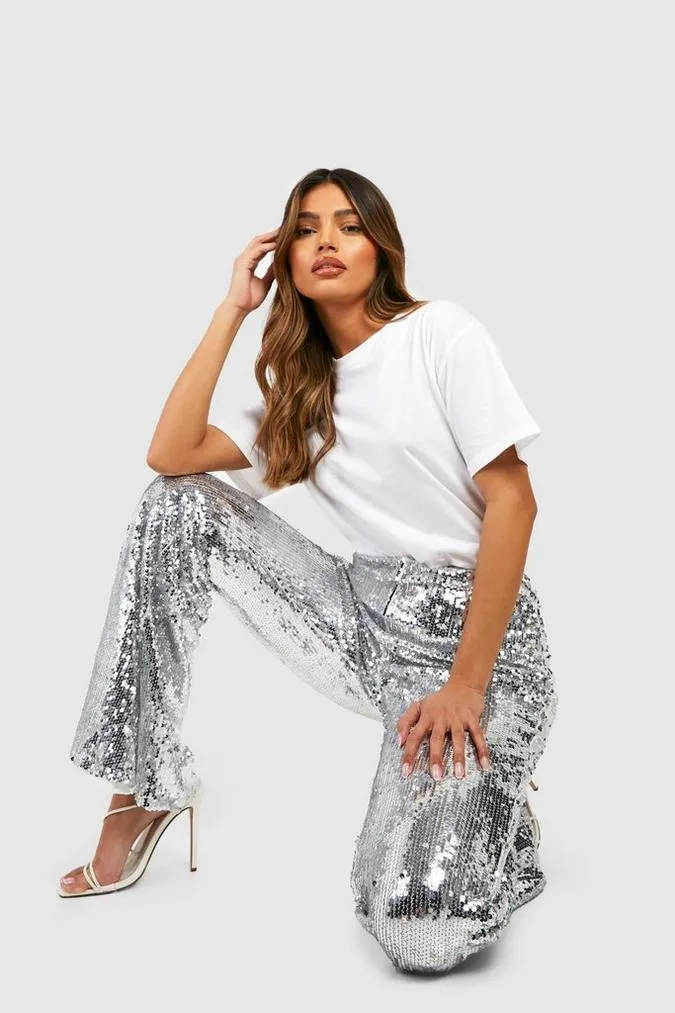 Sequin Flare Pants