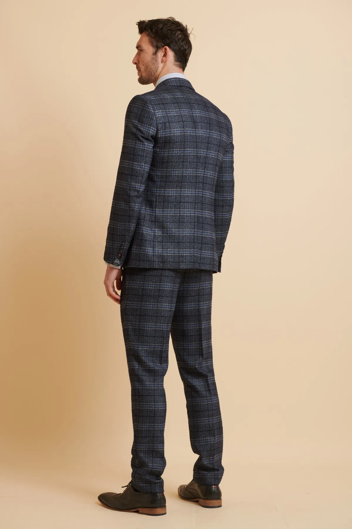 The Everton Collection | James Tarkowski in ANDY Blue Check Suit