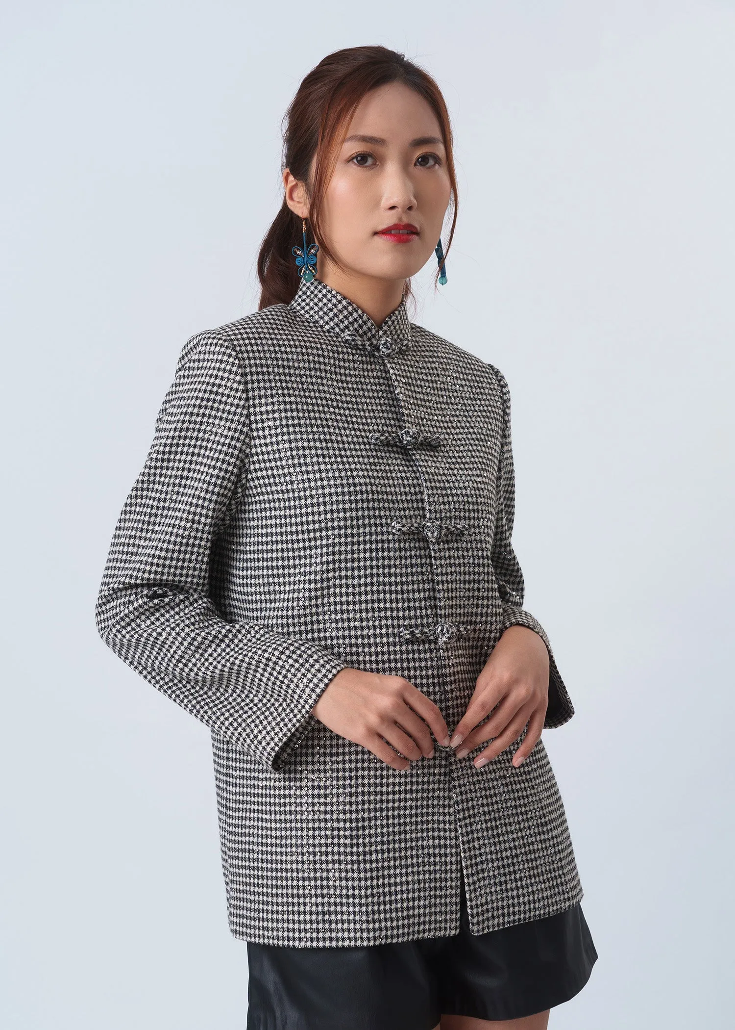 Tweed Tang Coat (Black/ White)