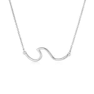 Wave Necklace Sterling Silver Ocean Wave Necklace Ocean Jewelry Beach Choker