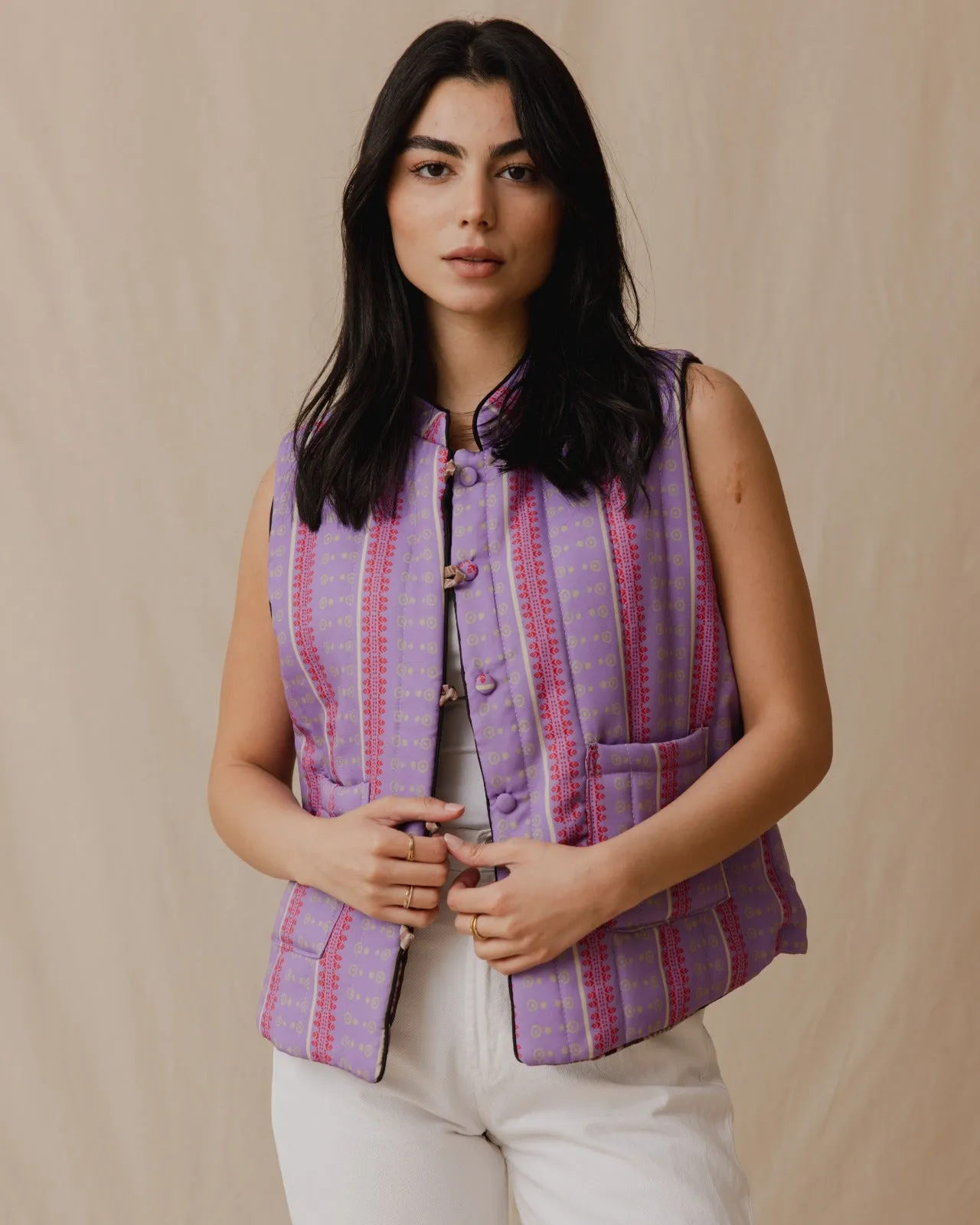 Wild Jungle Reversible Vest Lilac