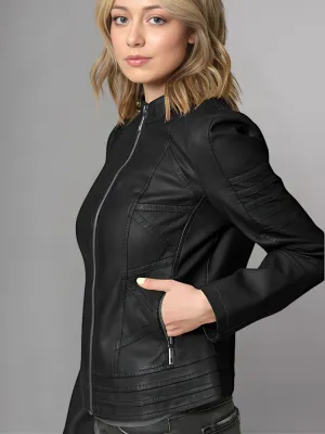 Woman BIKER LEATHER JACKET 2024