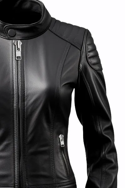 Women Ava Stylish Black Leather Jacket