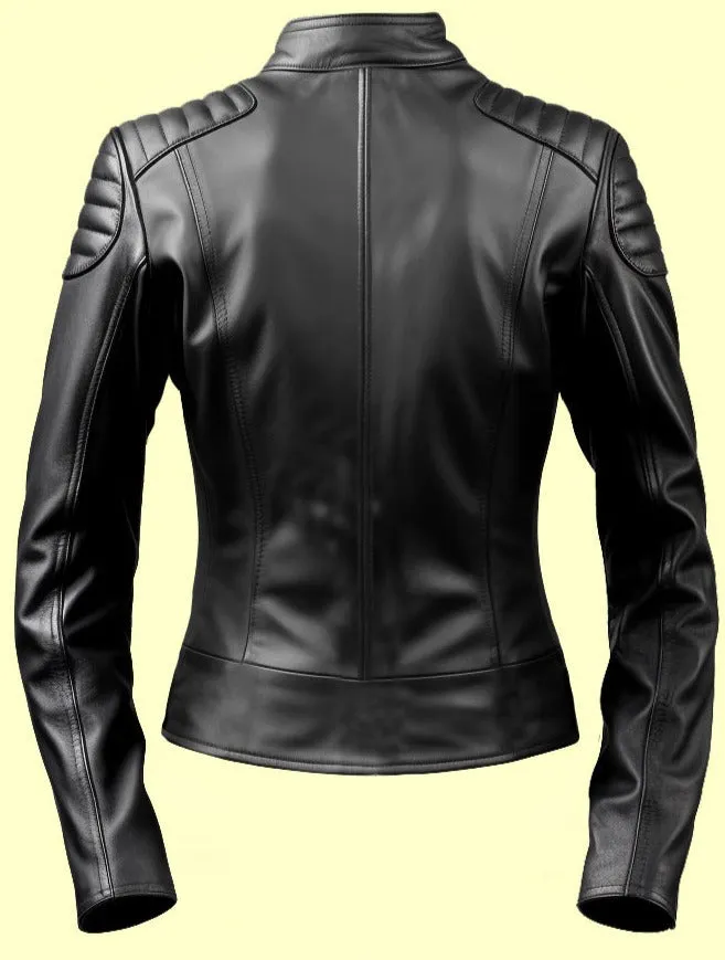 Women Ava Stylish Black Leather Jacket